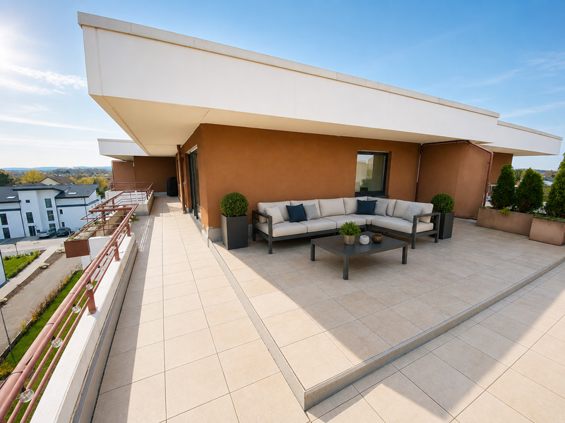 Dachterrasse (mit KI möbliert)
