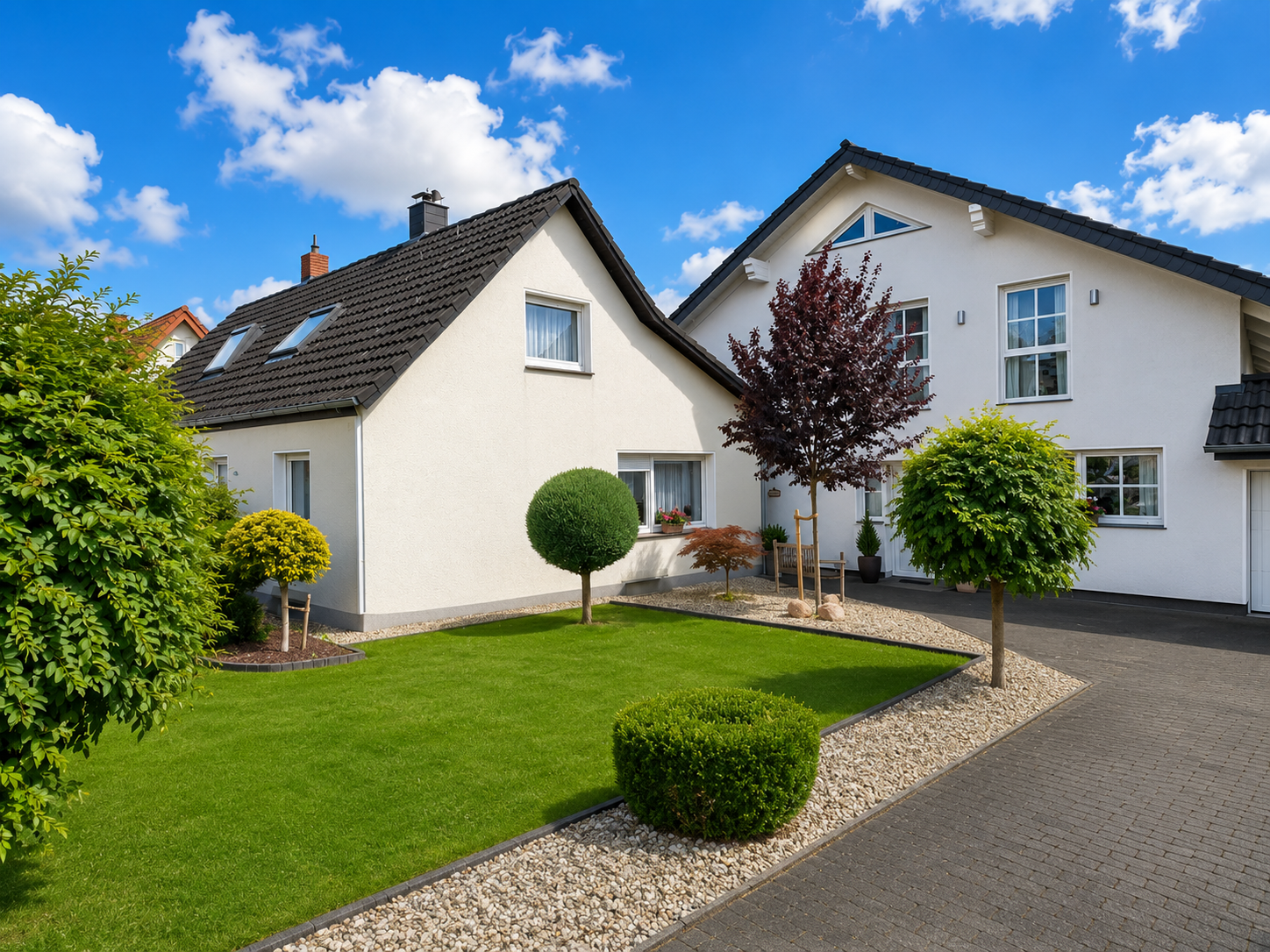 Außenansicht mit Altbau